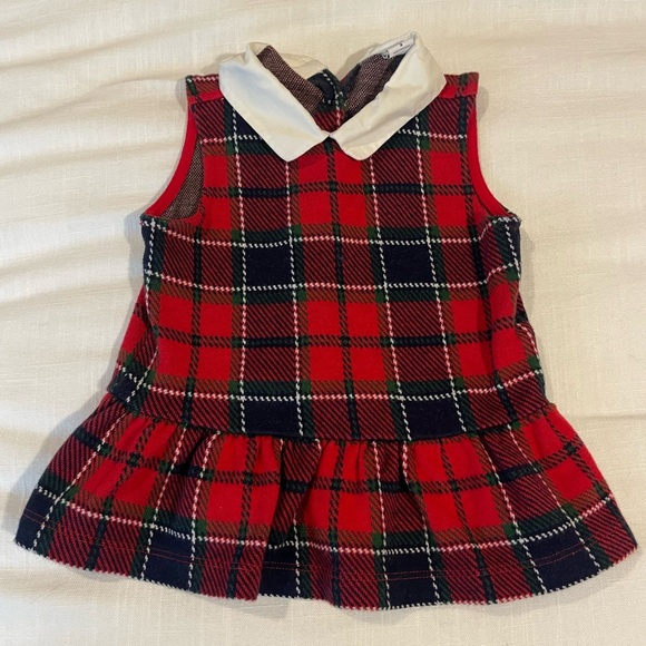 JANIE & JACK girl Holiday/Tartan Peplum Top in size 3 - Picture 1 of 4